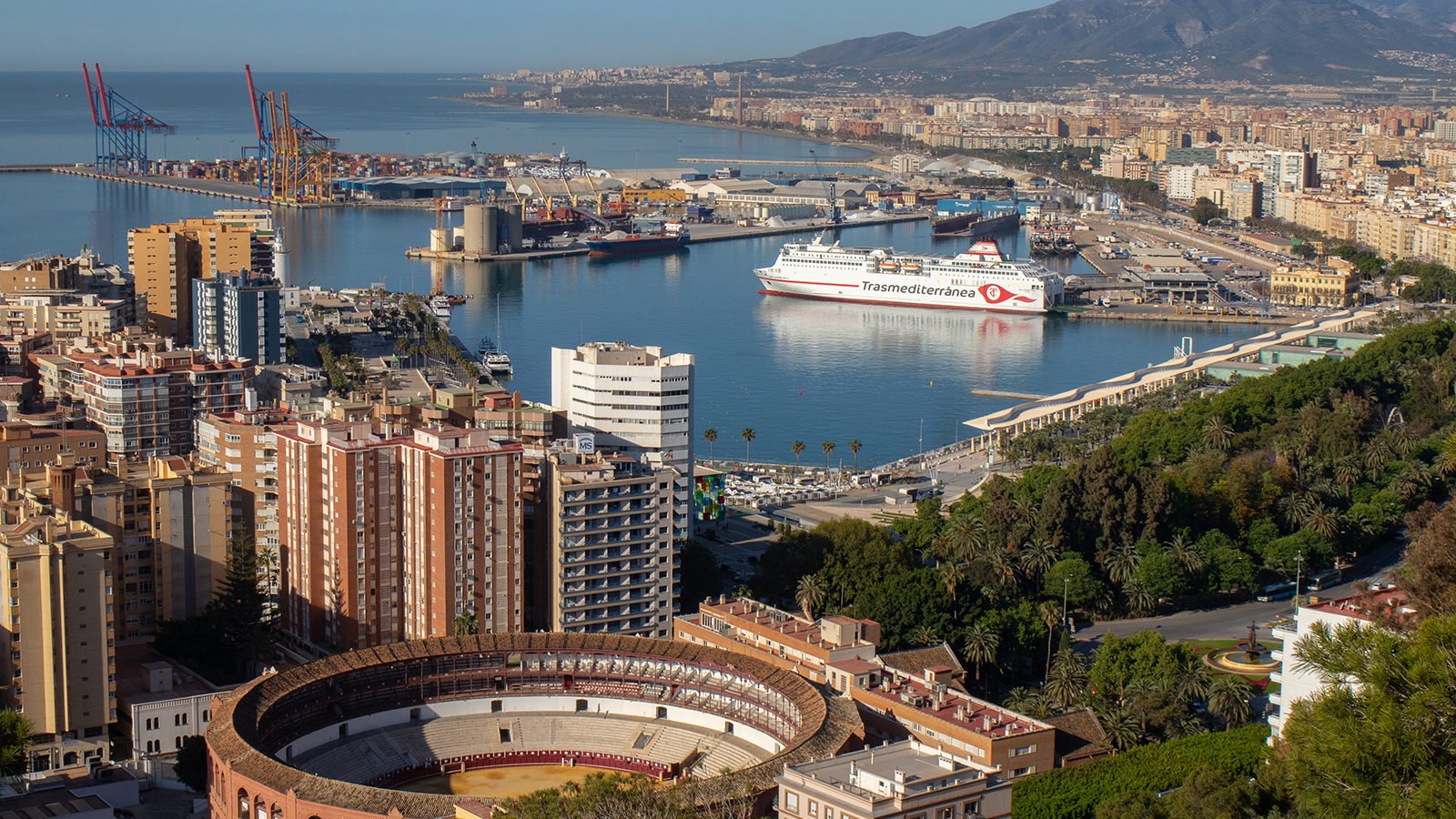 atardecer en málaga