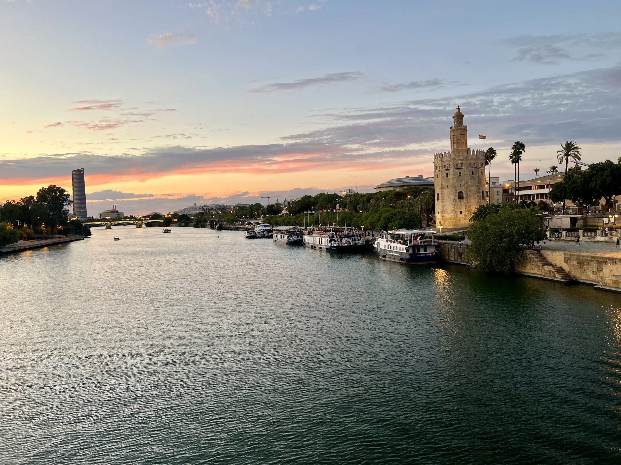 Torre del Oro Sevilla rio Guadalquivir barco