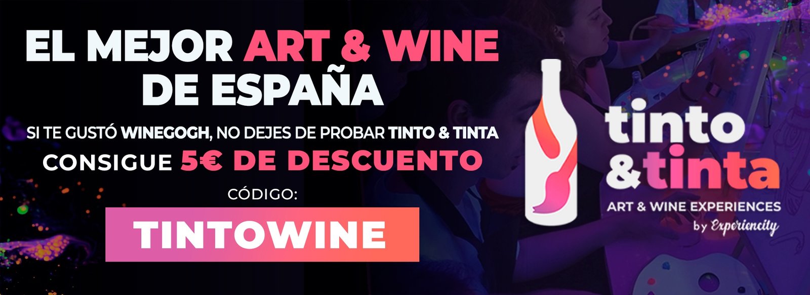 Tinto & Tinta, art & wine: 5 € de descuento con el código TINTOWINE